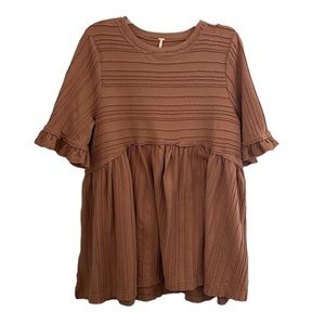 Free People Take a Spin Oversized Ruffle Sleeve Tunic